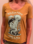 Mermaid with Wolf Women's Tee Shirt