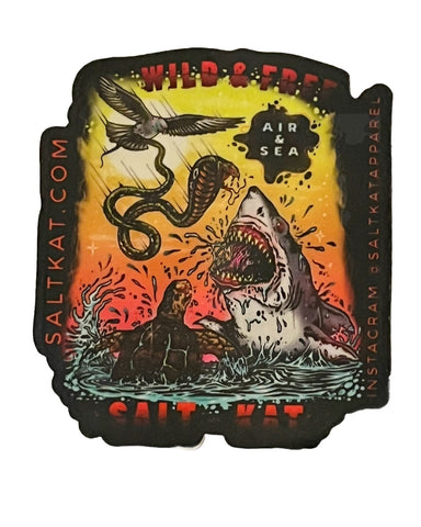 Shark vs. Cobra Vinyl Sticker