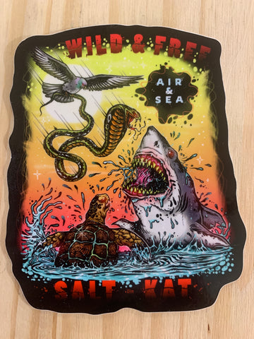 Shark vs. Cobra Vinyl Sticker