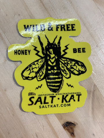 Wild Free Honey Bee vinyl sticker