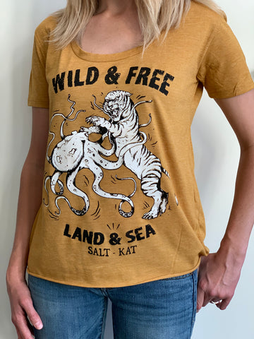 Octopus vs. Tiger Women's Tee Shirt