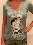 Mermaid with Wolf Women's Tee Shirt